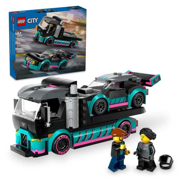 Lego Kilpa-autojen Ja Kuljetusautojen Rakennuspeli