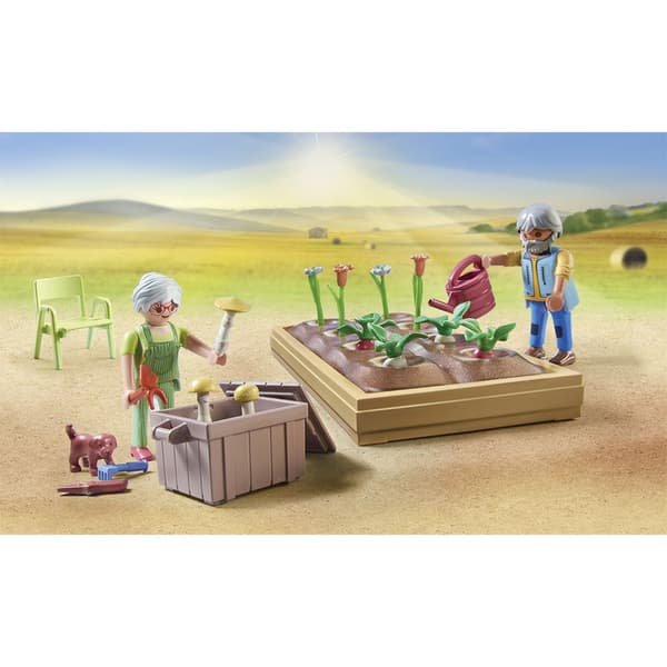 Playmobil Idyllisk Grönsaksträdgård Med Morföräldrar Konstruktionsspel Con