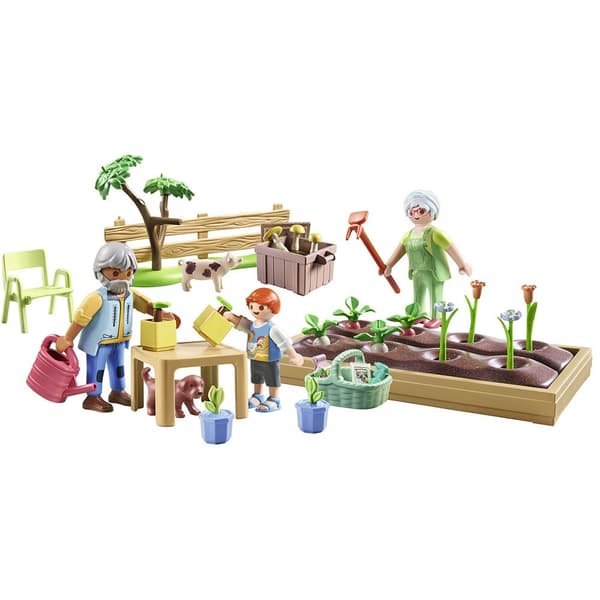 Playmobil Idyllisk Grönsaksträdgård Med Morföräldrar Konstruktionsspel Con