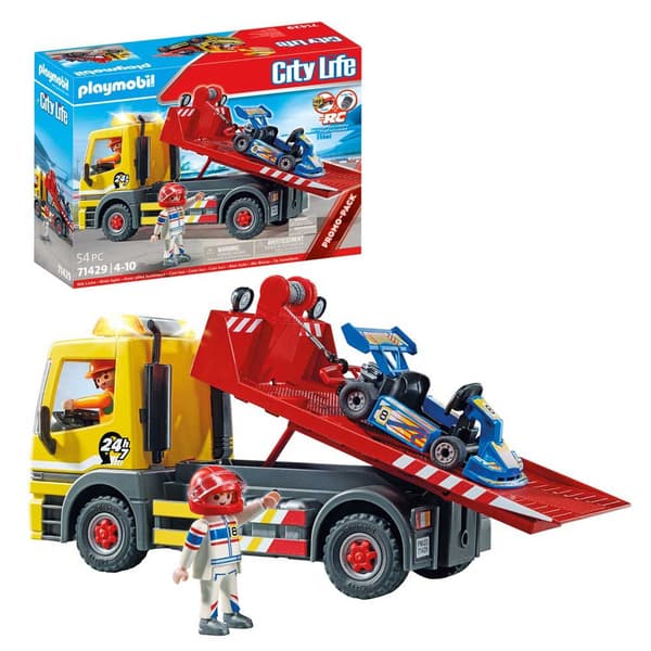Playmobil Crane Service Construction Game Rød