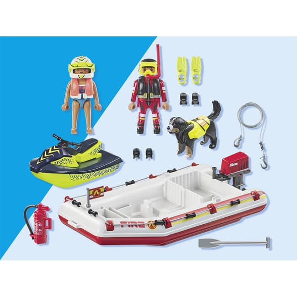 Playmobil Brandbåd Med Aqua Scooter Konstruktion Spil Con