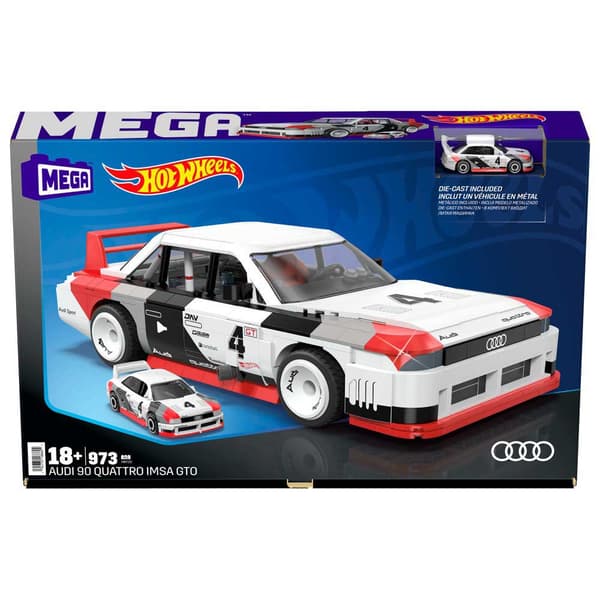 Mega Byggeklods Legetøjsbil Audi Hot Wheels 90 Fire Isma Gto Konstruktion Spil