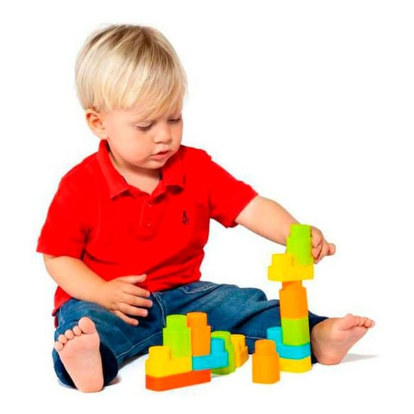 Molto Mjuk Blockväska 30 Bitar Konstruktion Spel Flerfärgad