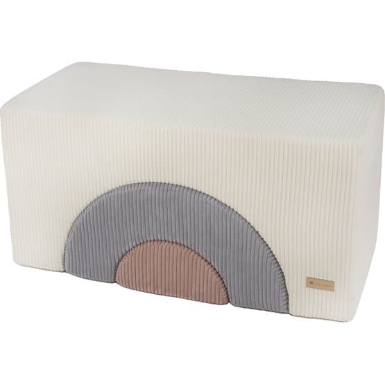 Tyynyt - Rainbow CorduRoy - 3 kpl - Kerma/harmaa/vaaleanpunainen