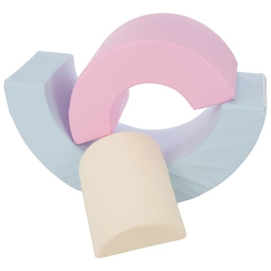 Puder - Regnbue - 3 stykker - Pink/Blå/Gul Pastel