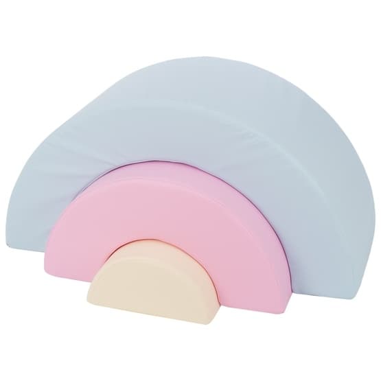 Puder - Regnbue - 3 stykker - Pink/Blå/Gul Pastel