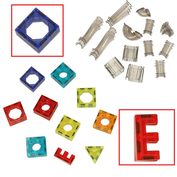 Magnetiske blokke magnetiske pinde marmorkuglebane med lyd og musik, der spiller 118 elementer