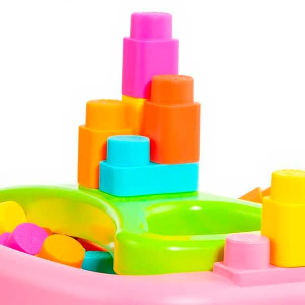 Molto Rose Blok Med Vagon 20 Stykker Konstruktion Spil Rosa