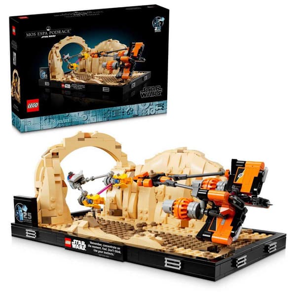 Lego Byggeri Spil Diorama: Mos Espa Pod Race