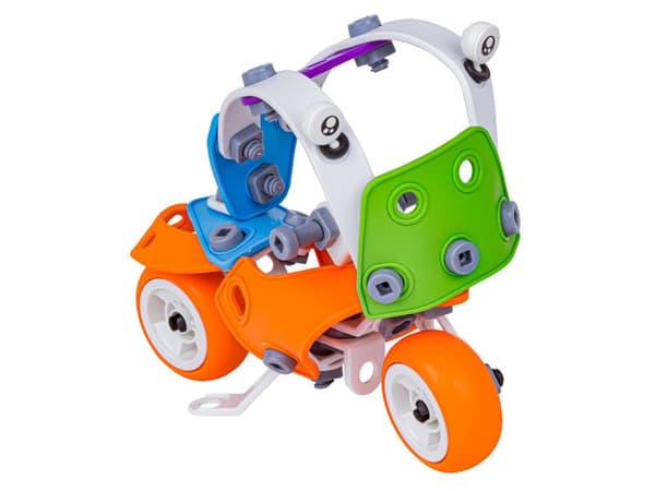 Fleksible byggeklodser 5in1 132 elementer, maskiner, køretøjer, bil, bil, fly, scooter til afskruning og vridning