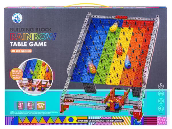Rainbow-lautapeli, Marmorijuoksu, Pallorata, Liukumäki, Blocks 477 El.
