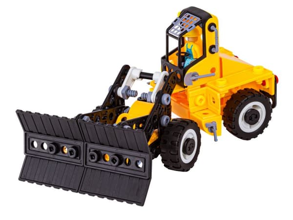 Byggblock 223 El. Maskiner, entreprenadfordon, bulldozer, helikopter, kran för att skruva av och svarva 6in1