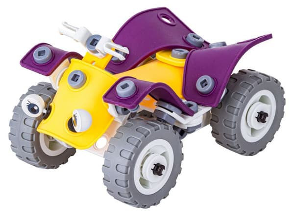 Fleksibel, Byggesten 100 El. Bil, Racer, Quad, Helikopter, Fly til afskruning og vending 4i1