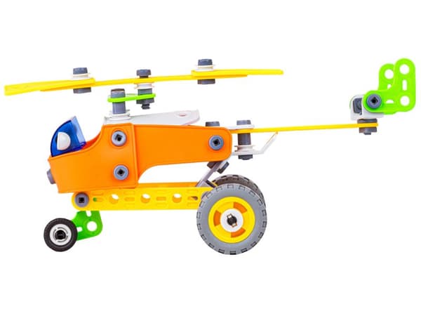 Fleksible, strukturelle blokke 164 El. Bil, Quad, Helikopter, Fly, Robot til afskruning og vending 5i1