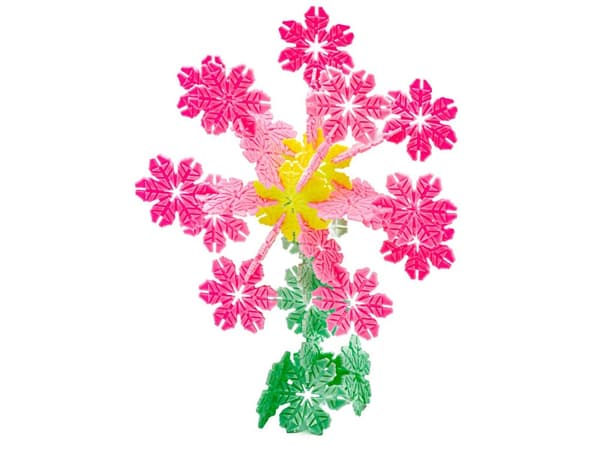 Byggklossar, kardborreband, Creative kardborrhattar, snöflingor ca 2500 stycken 3,1CM