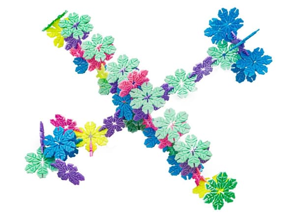Byggklossar, kardborreband, Creative kardborrhattar, snöflingor ca 2500 stycken 3,1CM
