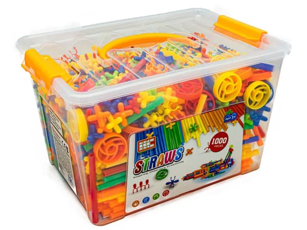 Konstruktion Sugerør, Blokke, Pinde 1000 El, Case, 3D Ny Version