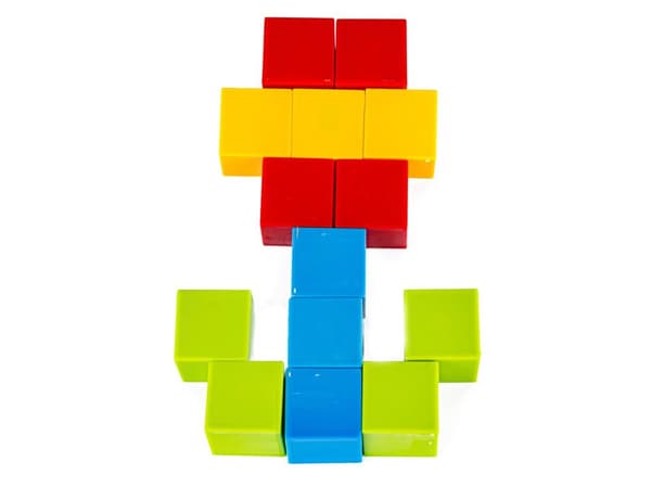 Arkadspel: Byggblock, kort, pussel