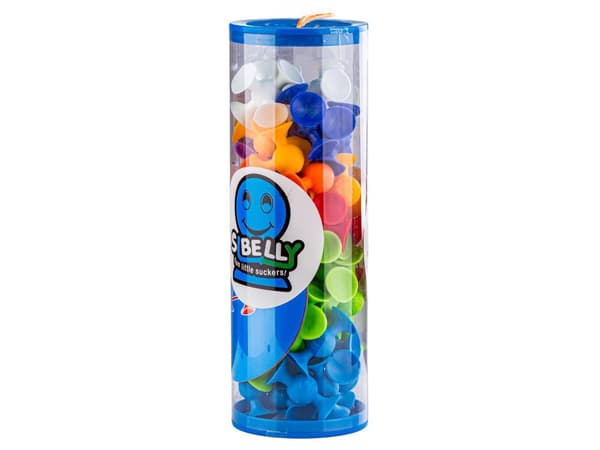 Byggeklodser, farverige STORE XXL sugekopper, glade smileys 50 stykker