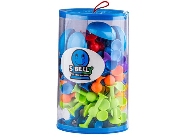 Byggesten, farverige STORE XXL sugekopper, glade smileys 76 stykker