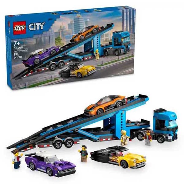 Lego Transport Truck With Sports Cars Rakennuspeli