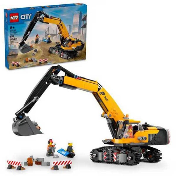 Lego Yellow Construction Excavator Byggspel