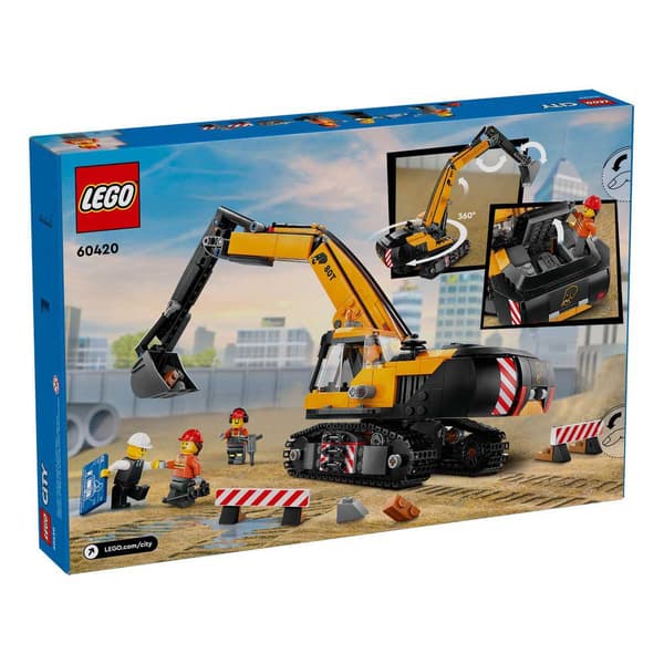 Lego Yellow Construction Excavator Byggspel