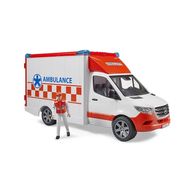 Bruder Mb Sprinter Ambulance With Driver 02676 Byggespil