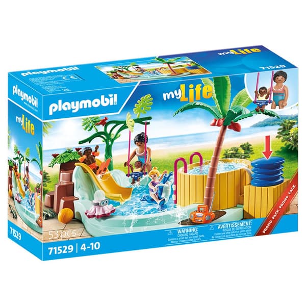 Playmobil Børnepool Med Boblebad Konstruktion Spil Con Flerfarvet