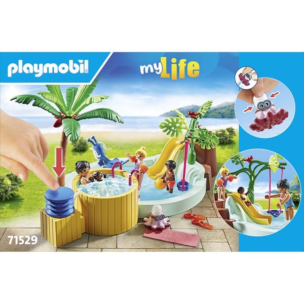 Playmobil Børnepool Med Boblebad Konstruktion Spil Con Flerfarvet