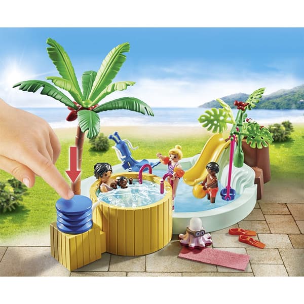 Playmobil Børnepool Med Boblebad Konstruktion Spil Con Flerfarvet