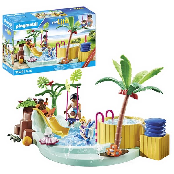 Playmobil Børnepool Med Boblebad Konstruktion Spil Con Flerfarvet