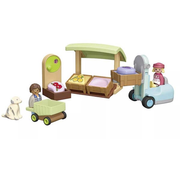 Playmobil Eco Stand Og Gaffeltruck Konstruktionsspil 123