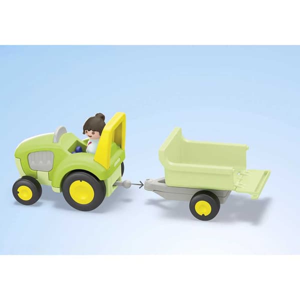 Playmobil Gårdsäventyr Med Traktorsläp Och Djurkonstruktionsspel 123