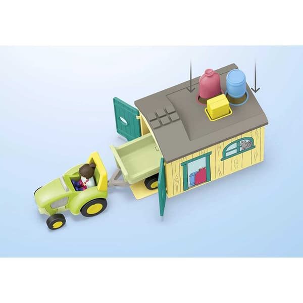 Playmobil Gårdsäventyr Med Traktorsläp Och Djurkonstruktionsspel 123