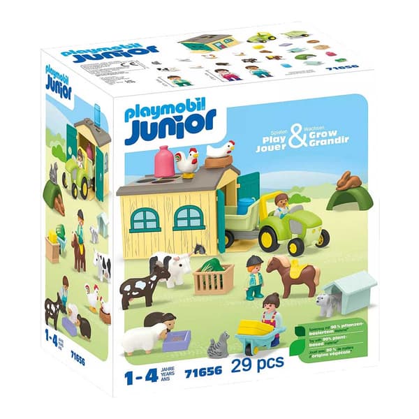 Playmobil Gårdsäventyr Med Traktorsläp Och Djurkonstruktionsspel 123