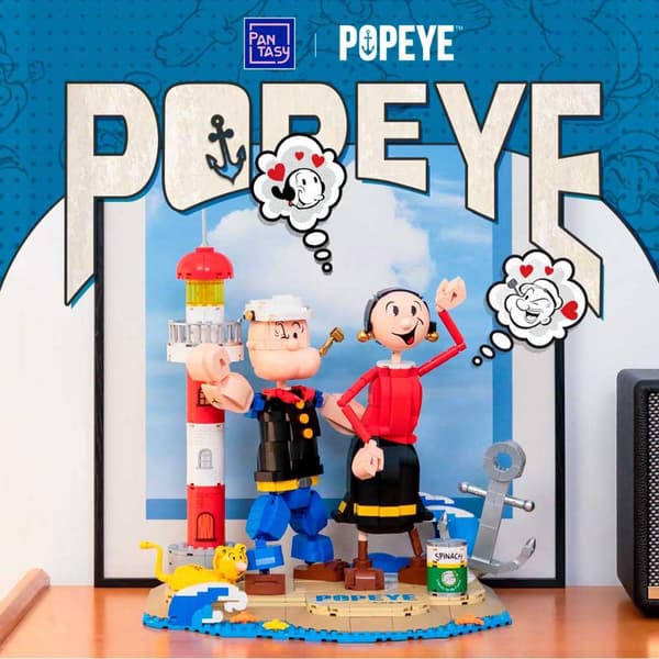 Pantasy Popeye Och Olivia Byggsats 33 Cm Flerfärgad
