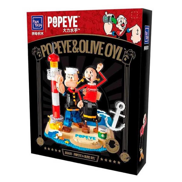 Pantasy Popeye Och Olivia Byggsats 33 Cm Flerfärgad