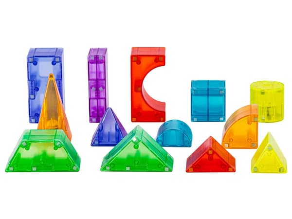 Magnetiske mursten, konstruktionssten, glødende elementer, 3D figurer 94 El.