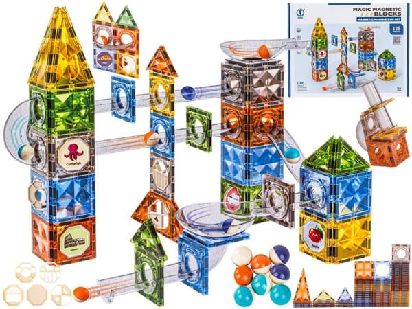 Magnetiska konstruktionsblock KULLSTÄLLARE 128 El. Kulodrome