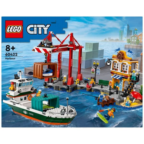Lego 60422 Byhavn med fragtskib