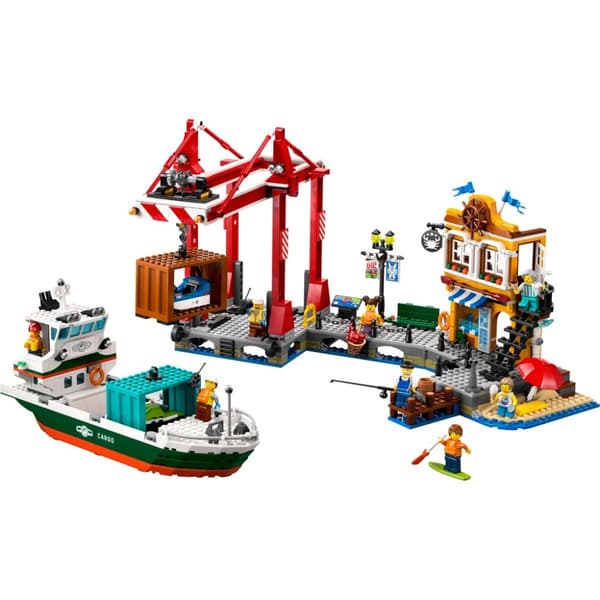 Lego 60422 Byhavn med fragtskib