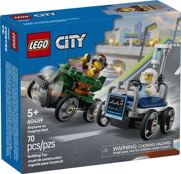 LEGO 60459 Lentokone vastaan sairaalansänky – kilpa-autopakkaus