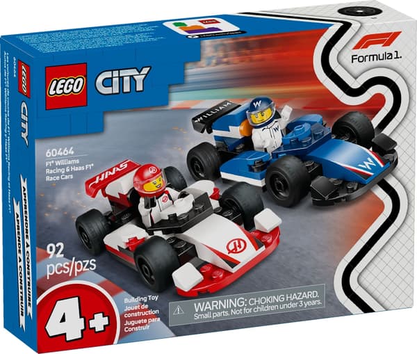 LEGO 60464 F1 Williams Racing og Haas F1-racerbiler