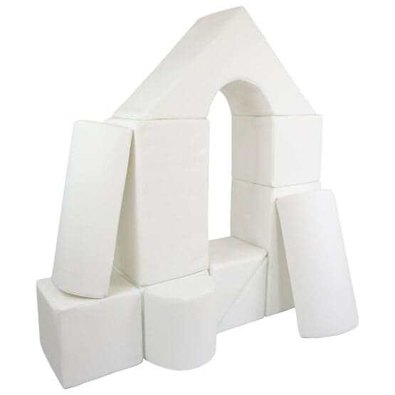 Store skumblokke - 11 stykker - Farvet - Hvid