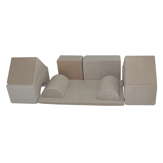 Skumblock - Soft Play  - Itaka - 9 Delar - Beige