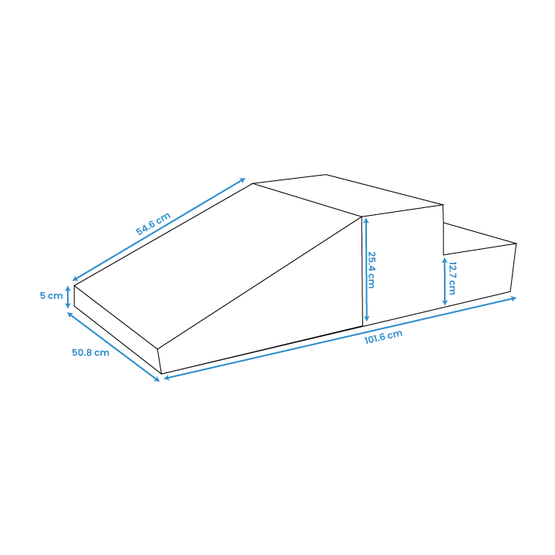 Foam Blocks Mini Slide - 25Cm Hög - Kräm