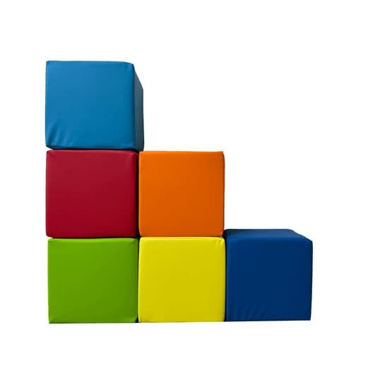 Skumblokke - Soft Play byggeklodser - 6 stykker - Flerfarvet