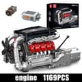 Miniatyrbillede 2 af 2: Mould King V8 Motor Byggeklods Sæt, 1169 PCS, Miljøvenlige Materialer,Original kassepakning