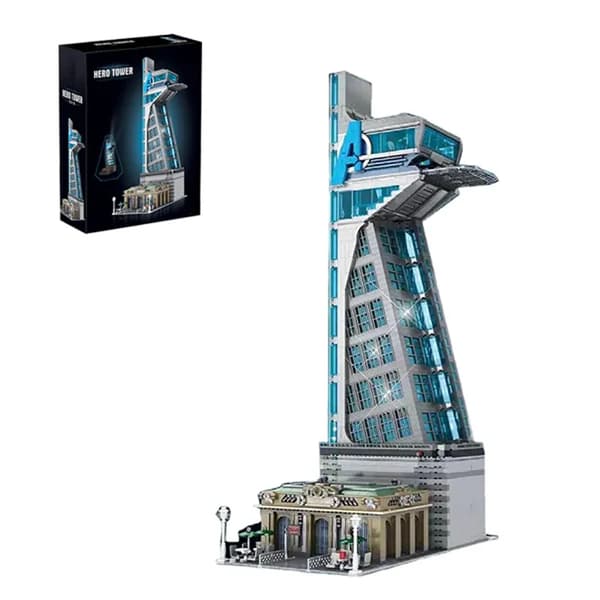 HERO TOWER Byggeblox Sæt, 5883 Stykker, Miljøvenligt ABS Materiale,med kasse